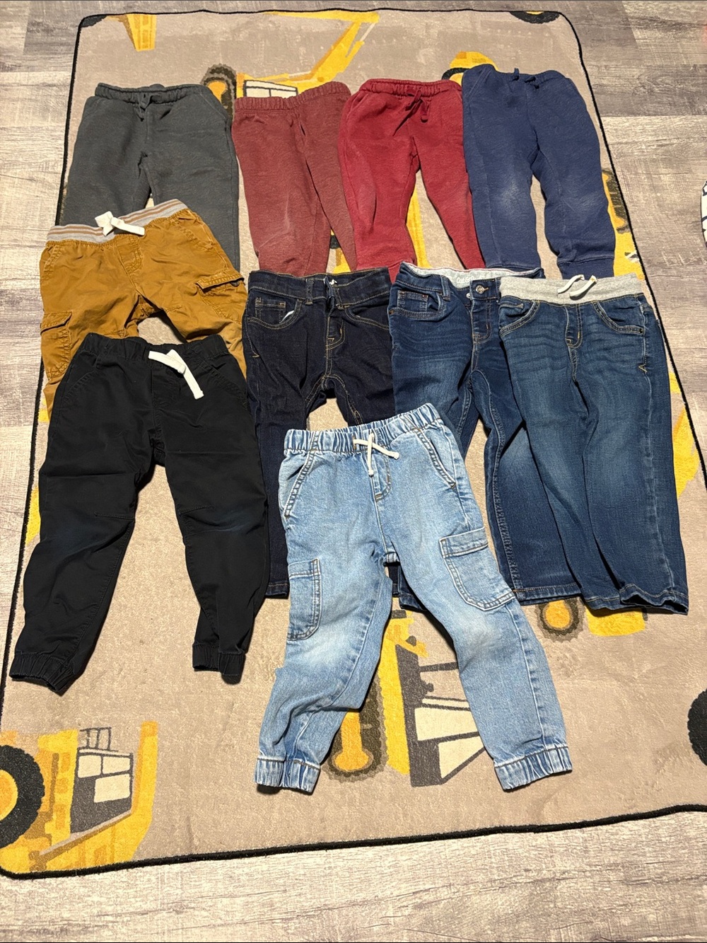 Cat & Jack Kids Joggers and Jeans Assortment - Black, Blue, Red, Mustard, Gray